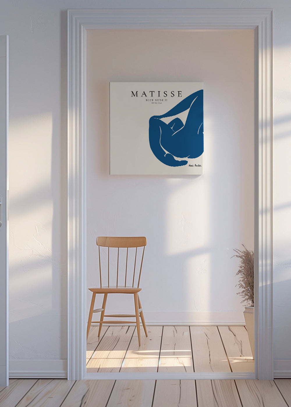 Blue Nude II illustration med minimalistisk figur