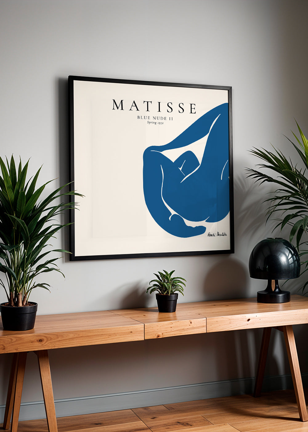 Blue Nude II illustration med minimalistisk figur