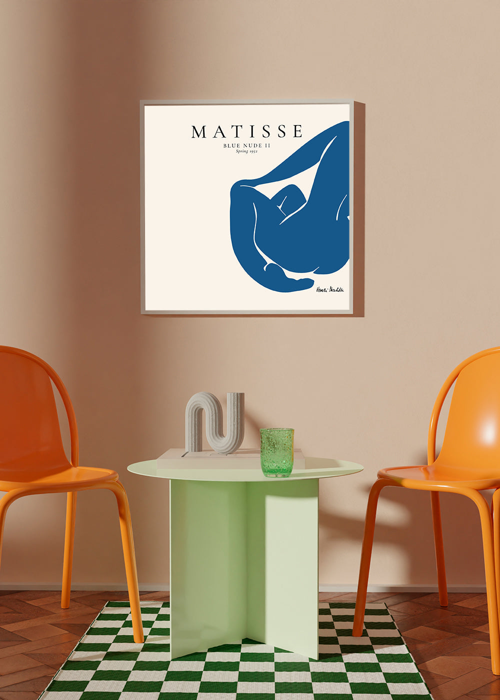 Blue Nude II illustration med minimalistisk figur