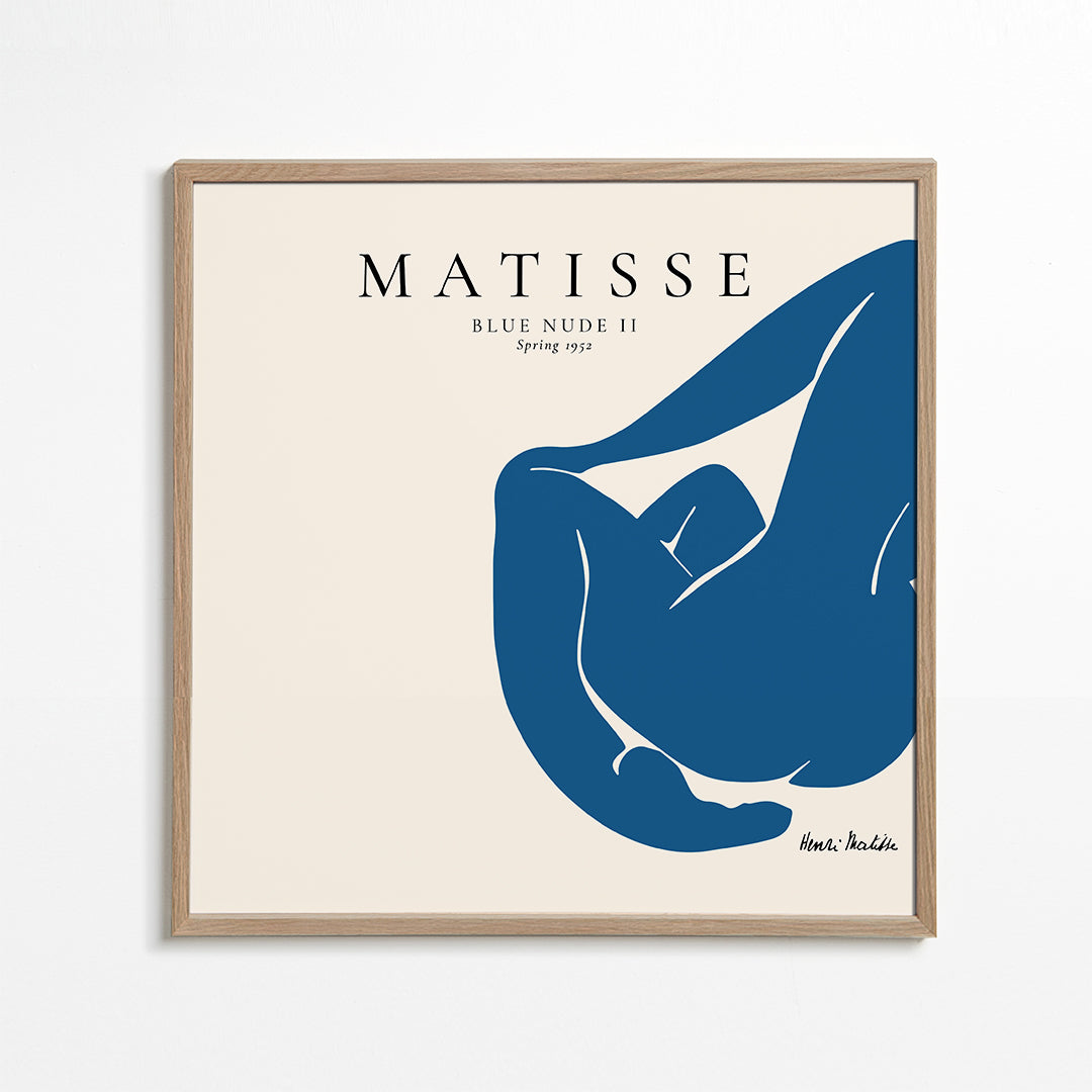 Blue Nude II illustration med minimalistisk figur