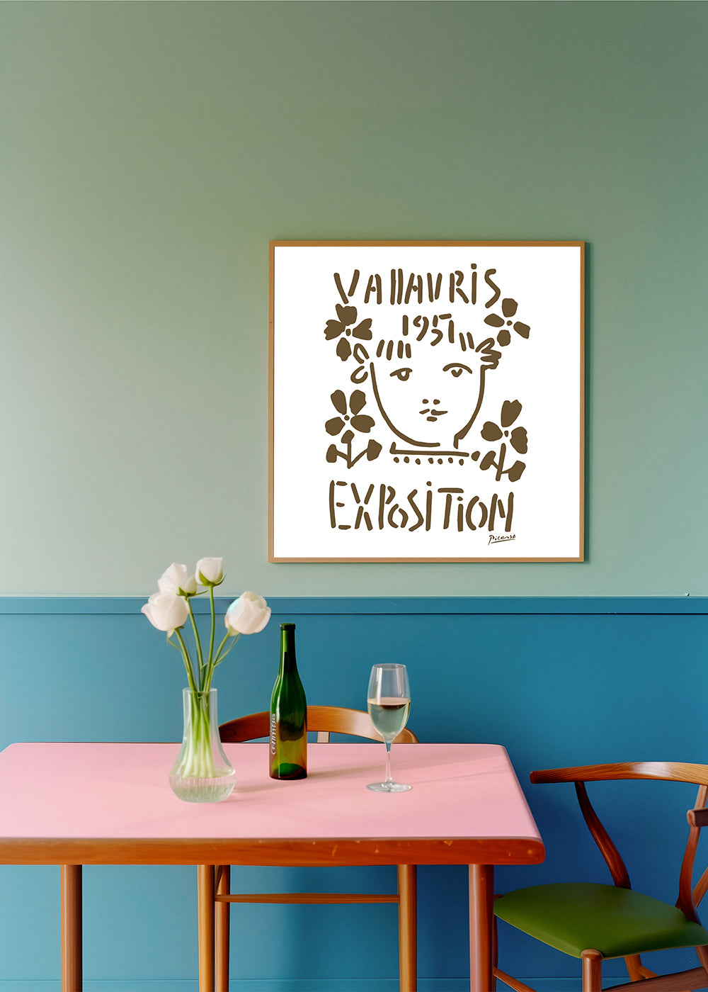 Vintage plakat Vallauris Exposition 1951