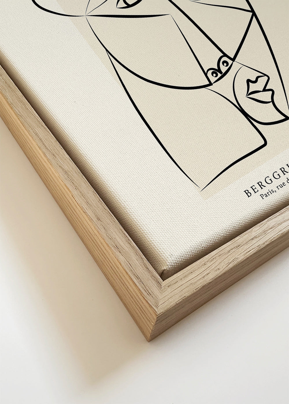 Linjeillustration portræt i Picasso-stil