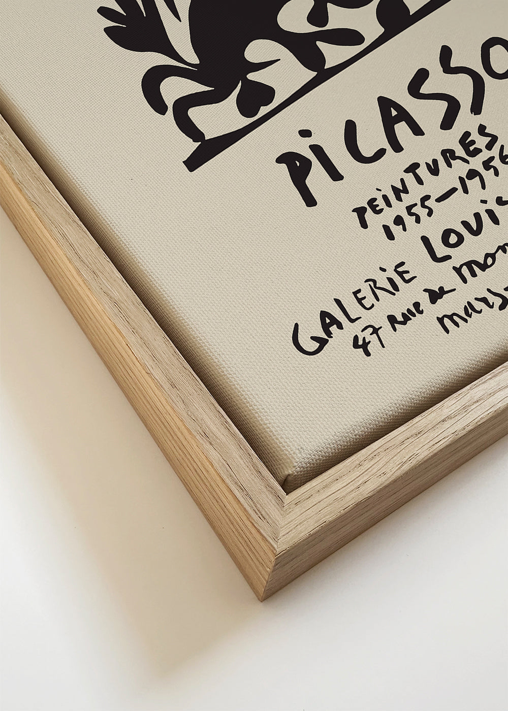 Vintage plakat Picasso sort og beige