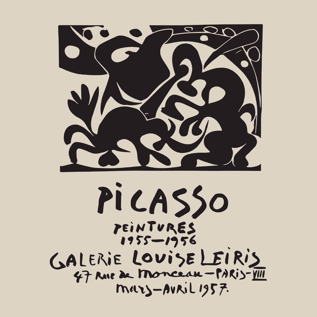PABLO PICASSO Galerie Louise Leiris Print Poster - Square - Unframed art print