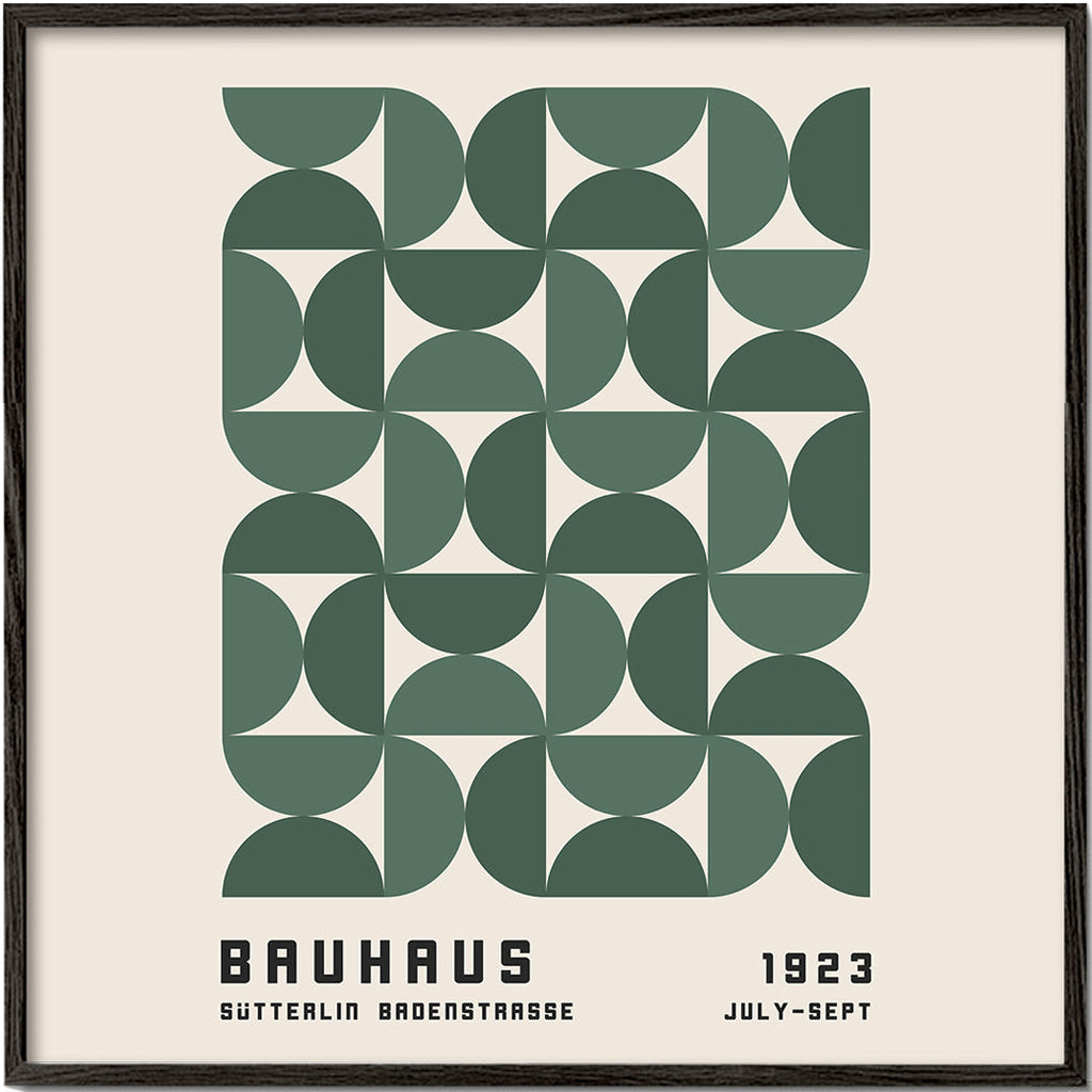 Geometrisk plakat Bauhaus grøn 1923