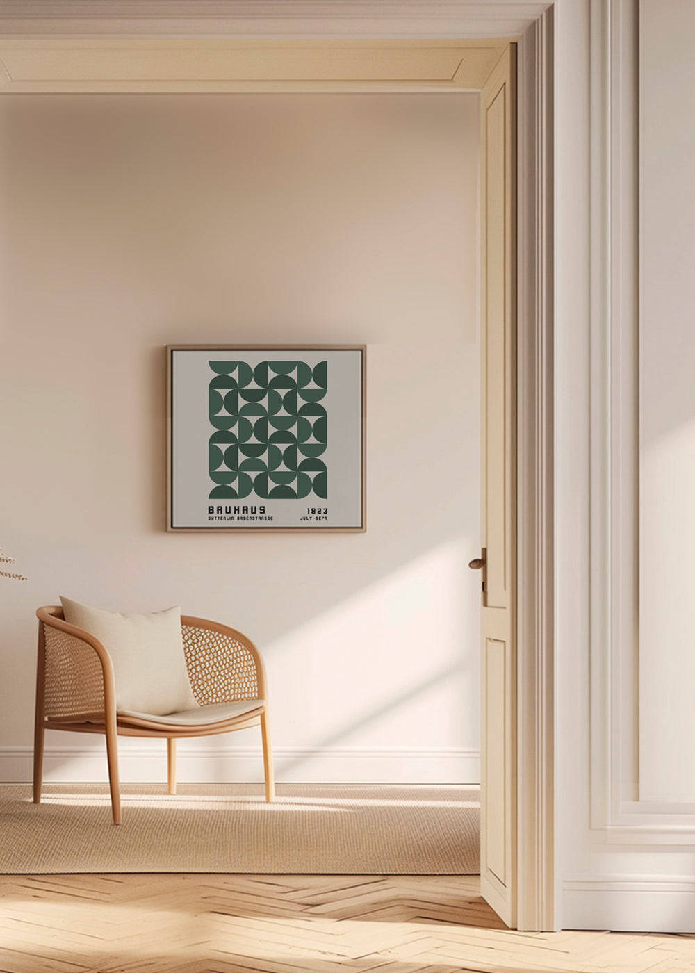 Geometrisk plakat Bauhaus grøn 1923