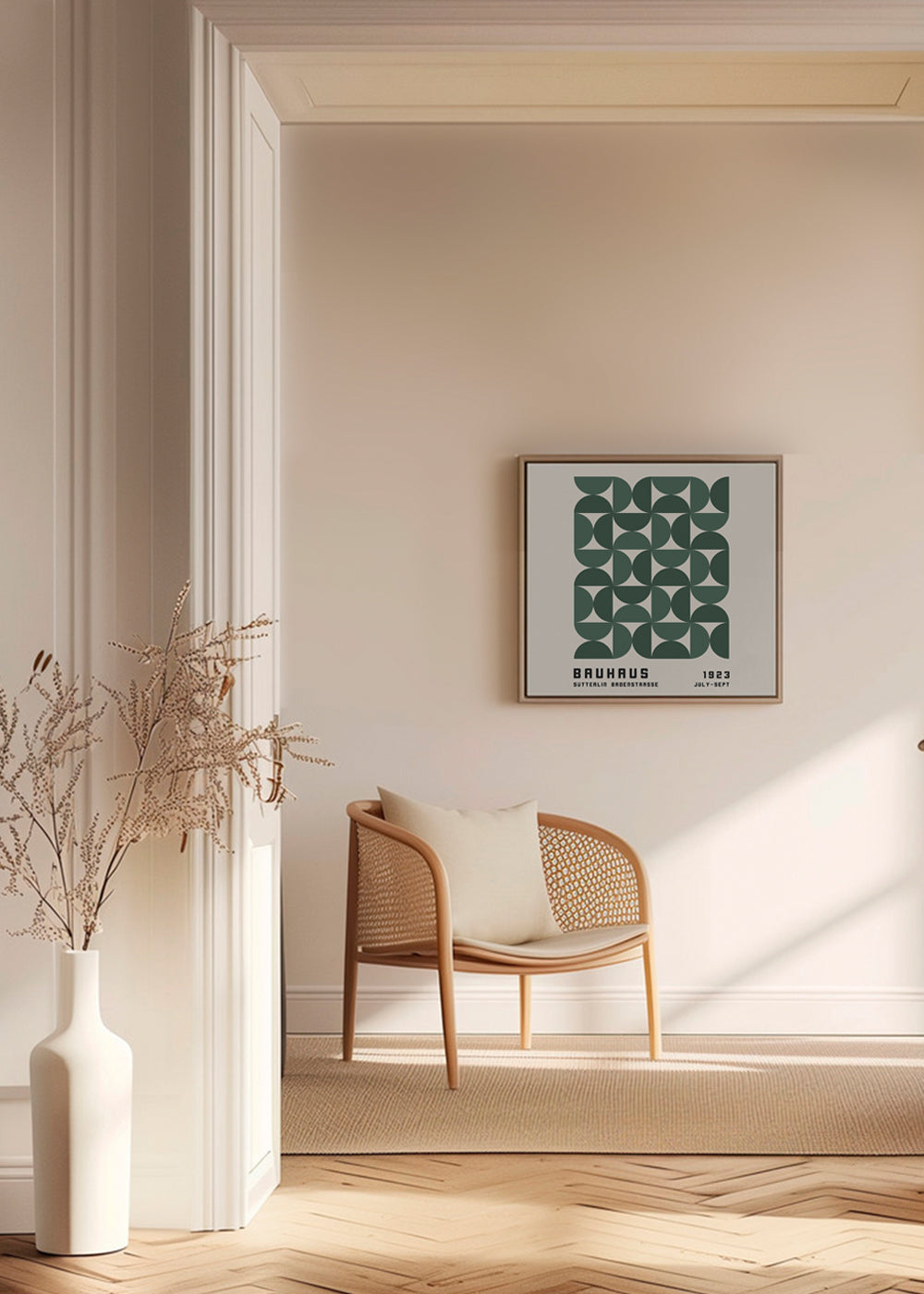 Geometrisk plakat Bauhaus grøn 1923