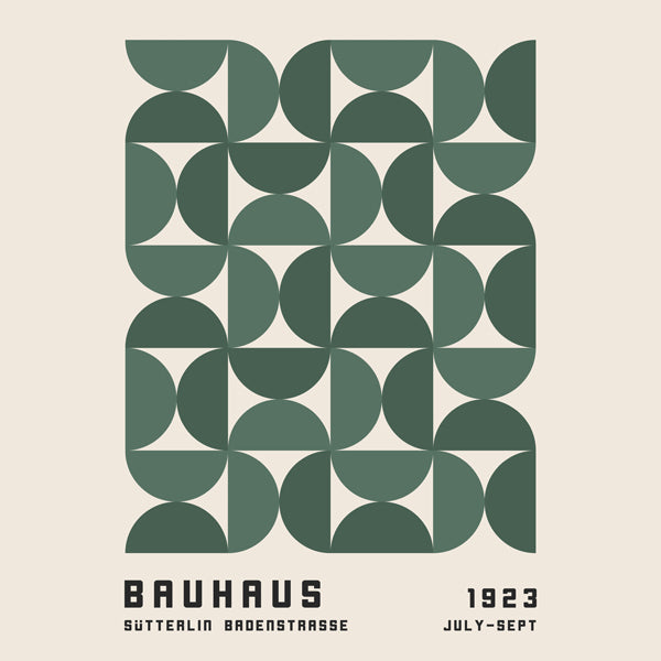 Geometrisk plakat Bauhaus grøn 1923