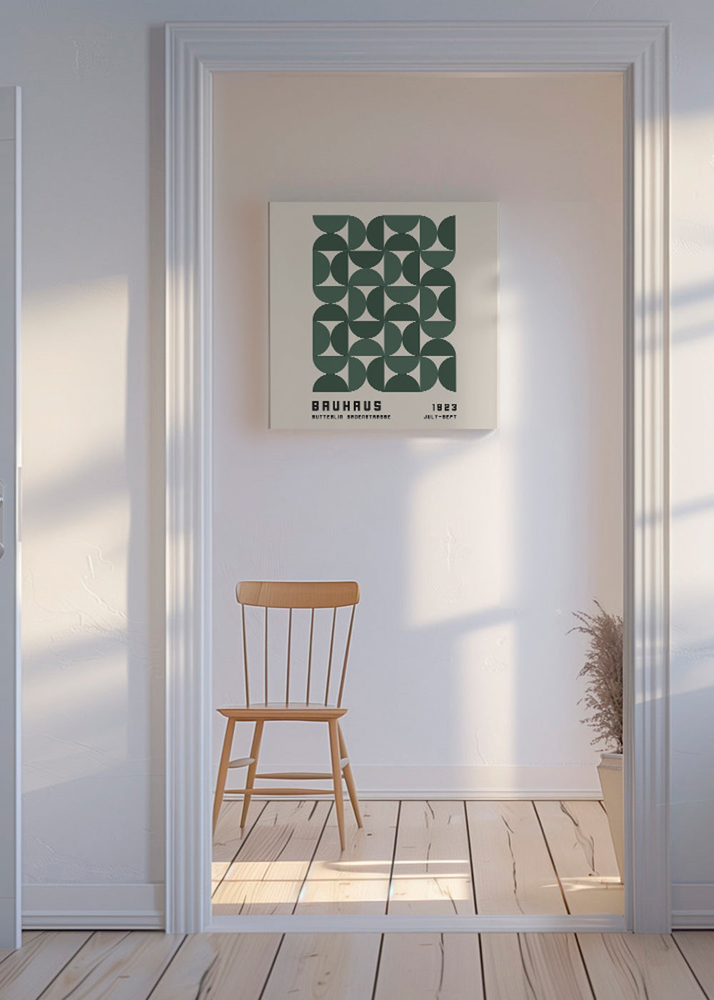 Geometrisk plakat Bauhaus grøn 1923
