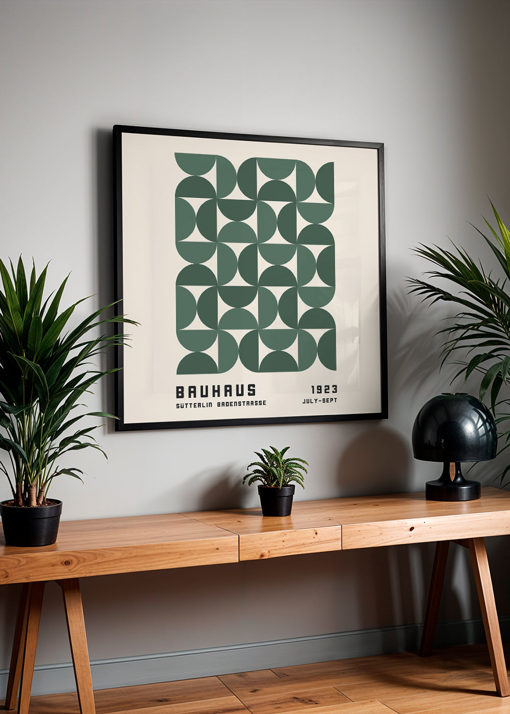 Geometrisk plakat Bauhaus grøn 1923