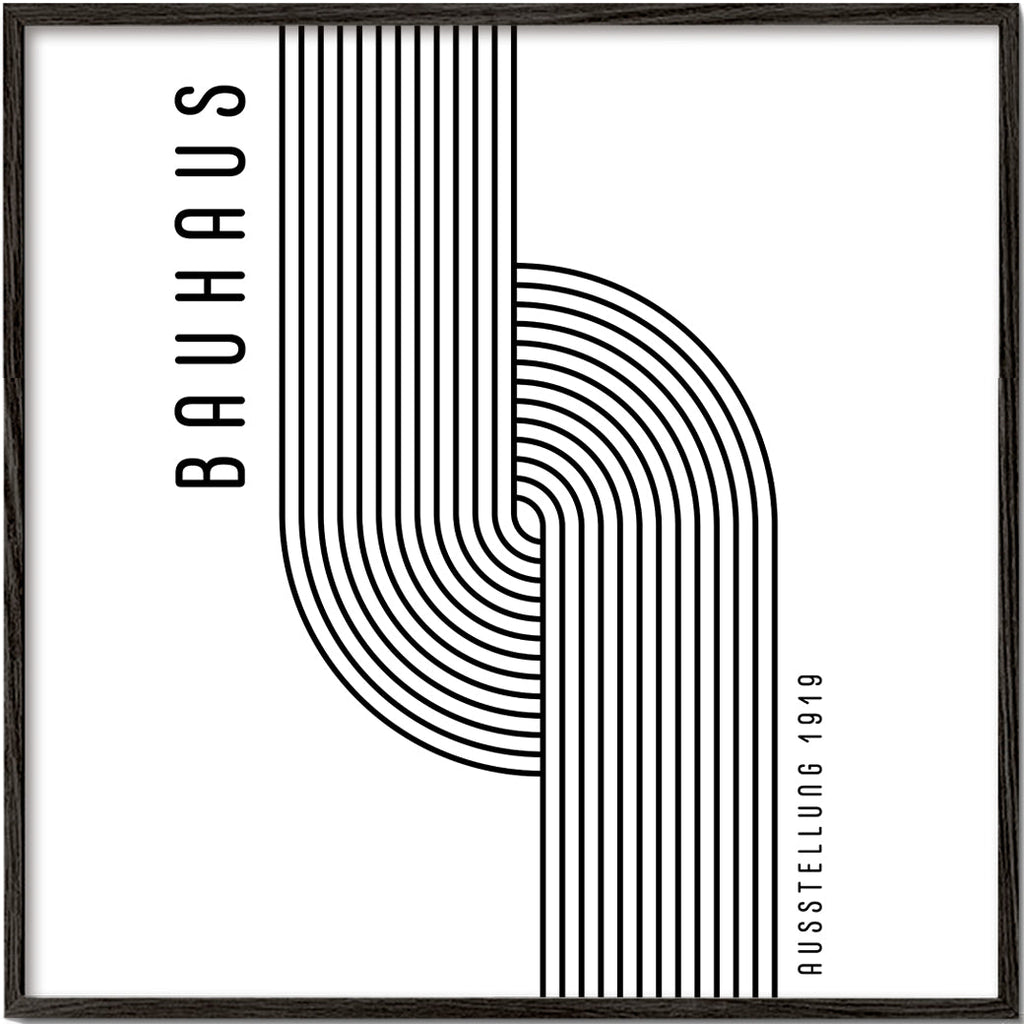 Geometrisk plakat Bauhaus bøjede linjer