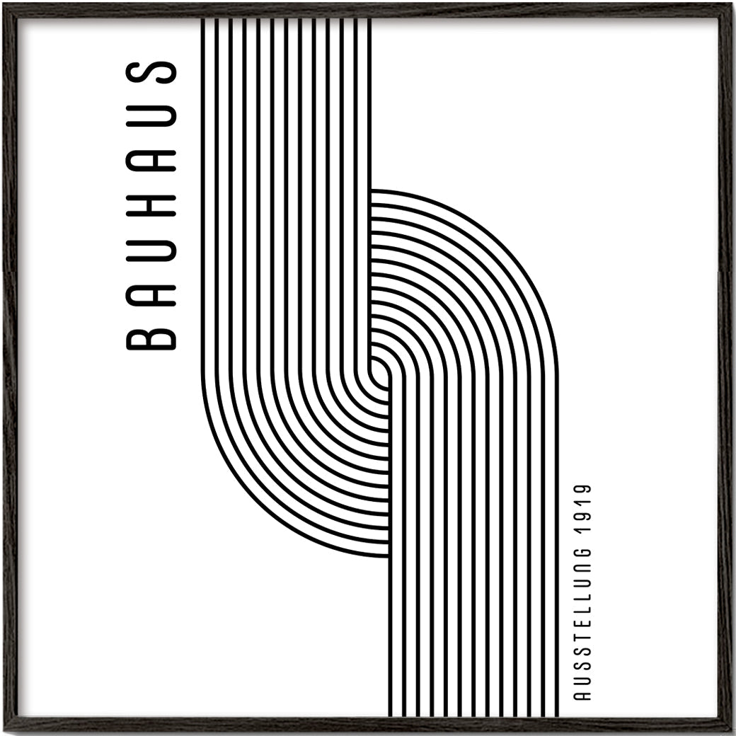 Geometrisk plakat Bauhaus bøjede linjer