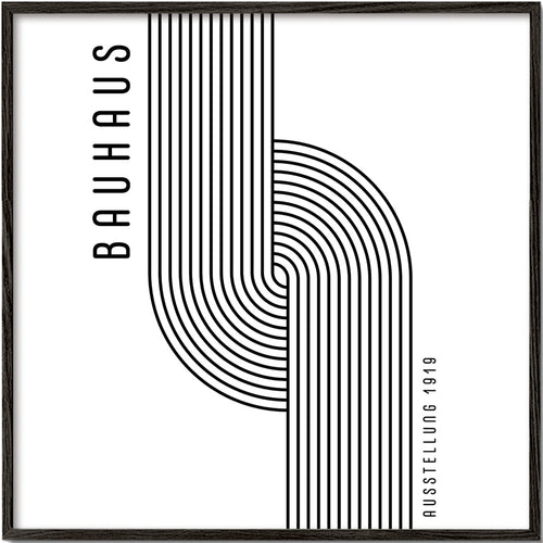 Geometrisk plakat Bauhaus bøjede linjer