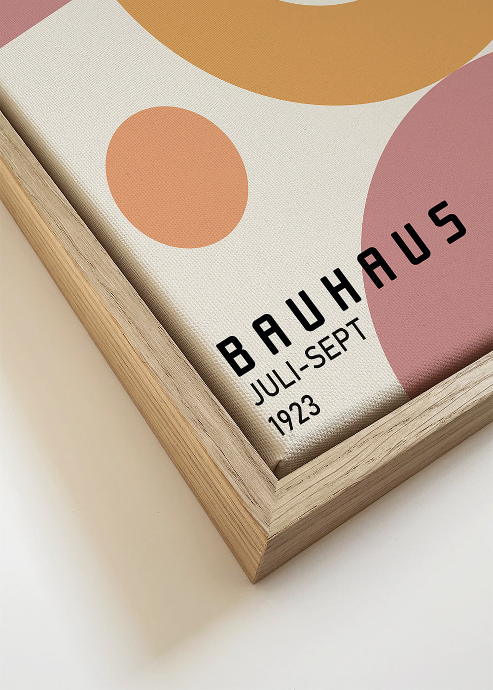 Geometrisk Bauhaus-plakat med cirkulære former