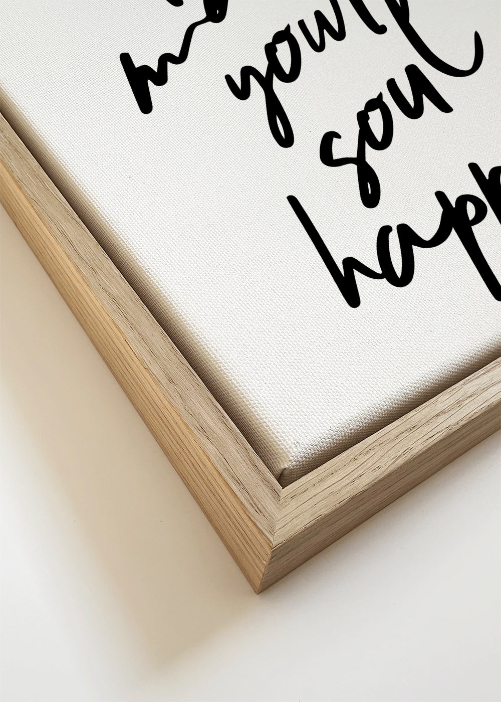 Minimalistisk plakat med håndskrevet citat