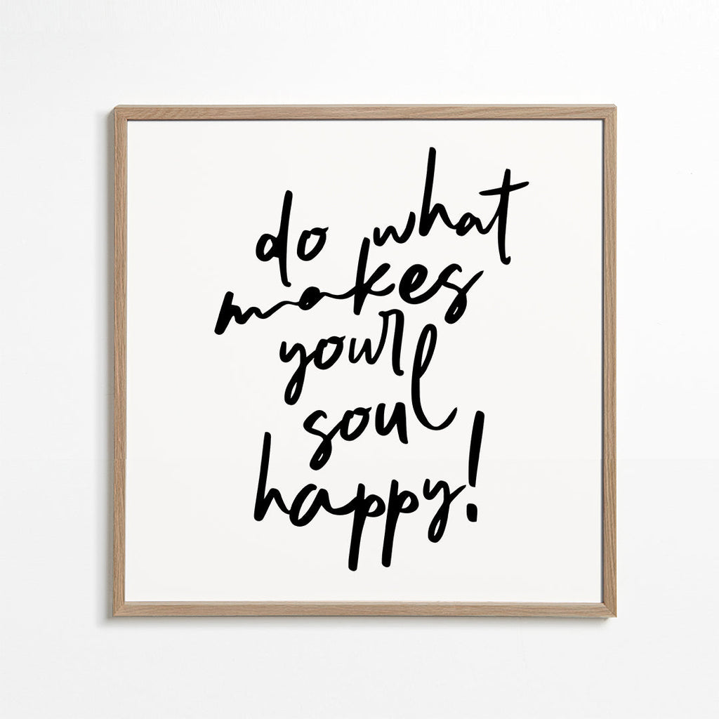 Minimalistisk plakat med håndskrevet citat
