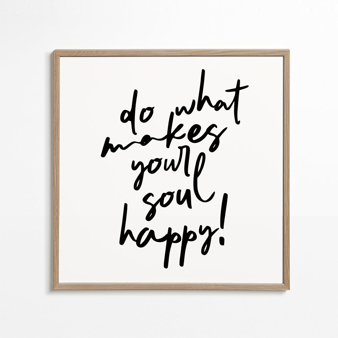 Minimalistisk plakat med håndskrevet citat
