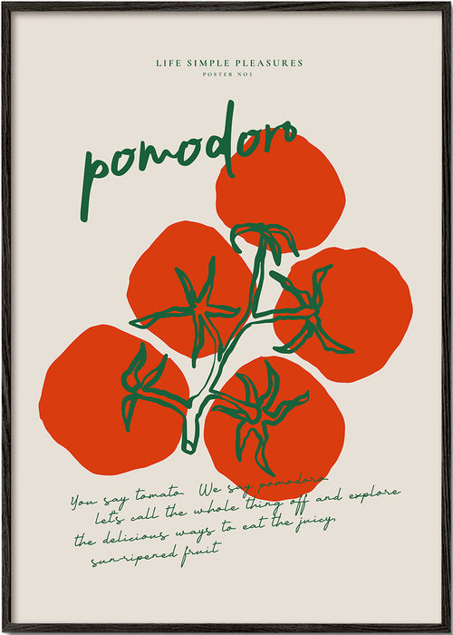 Køkkenkunst Pomodoro illustrerede tomater