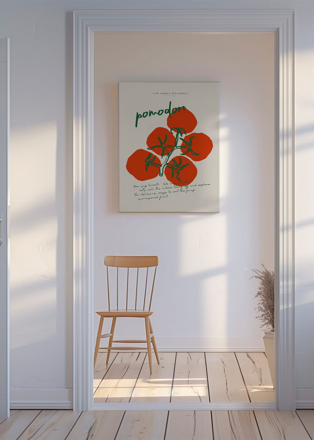 Køkkenkunst Pomodoro illustrerede tomater