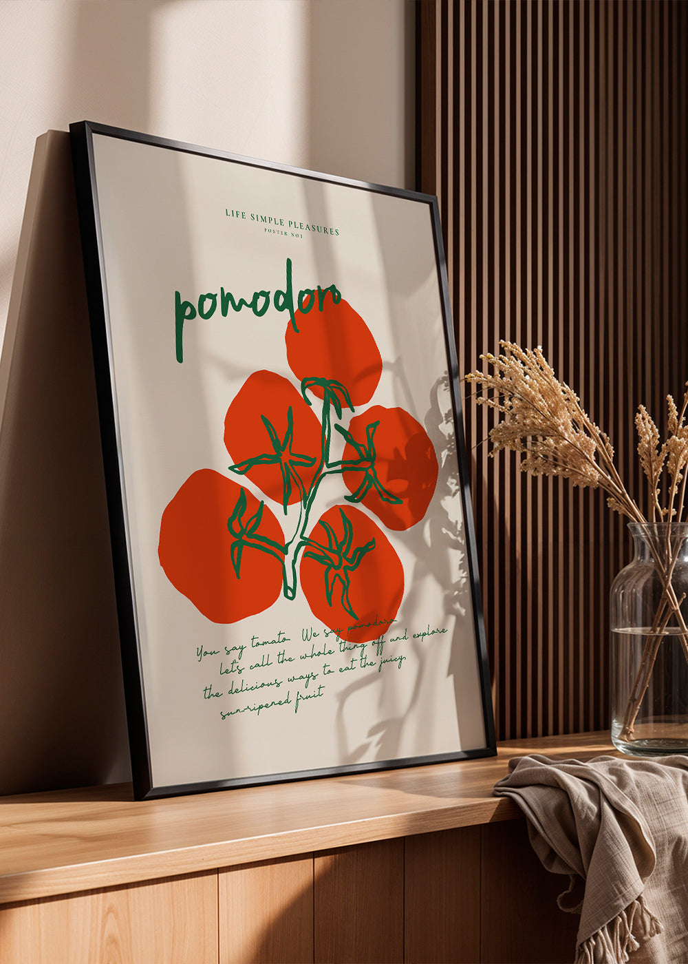 Køkkenkunst Pomodoro illustrerede tomater
