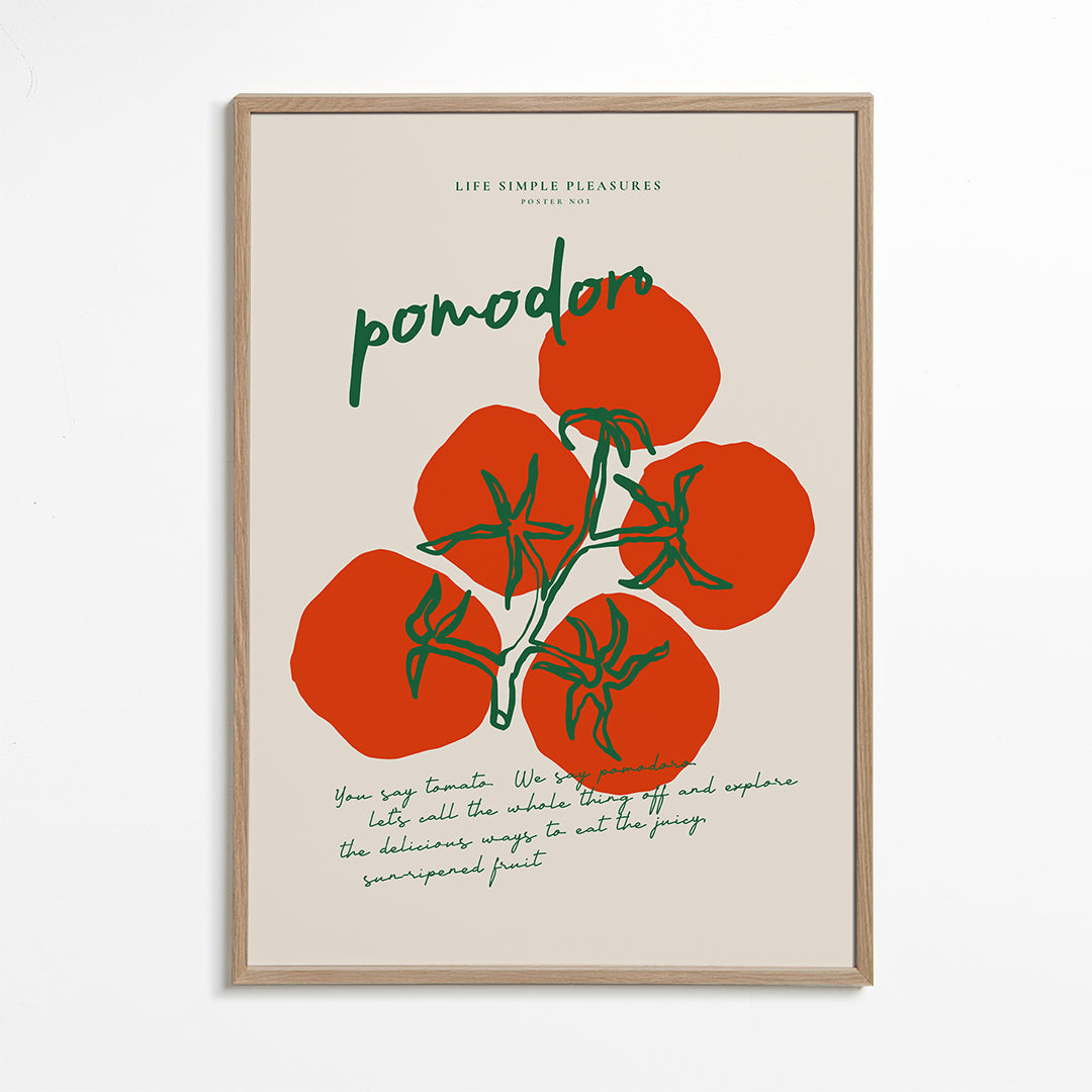 Køkkenkunst Pomodoro illustrerede tomater