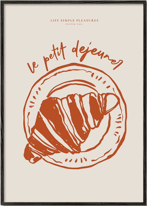 Køkkenkunst croissant illustration terracotta