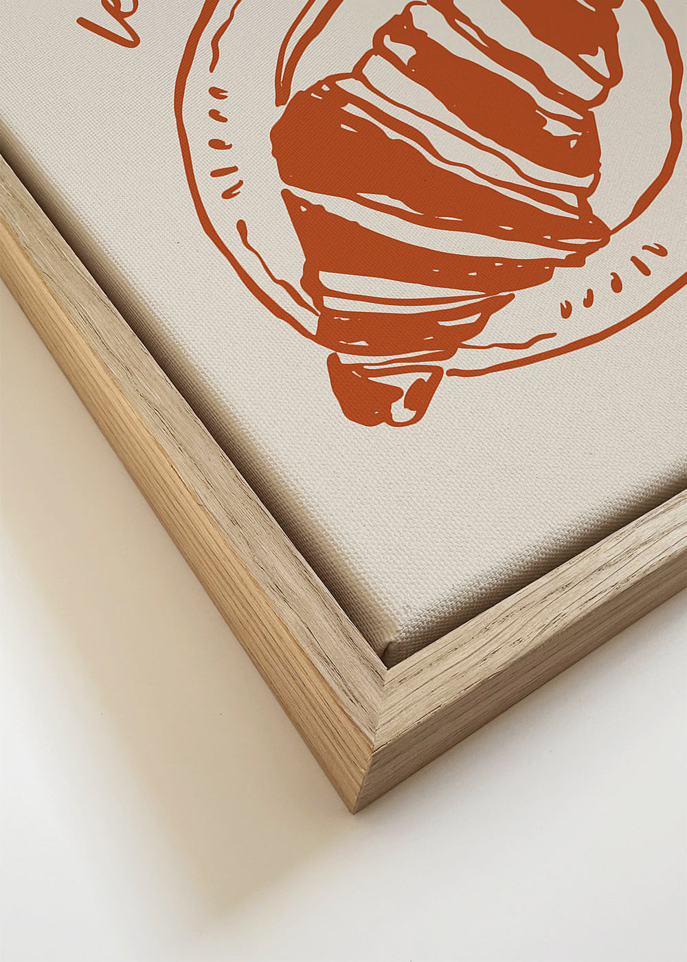 Køkkenkunst croissant illustration terracotta