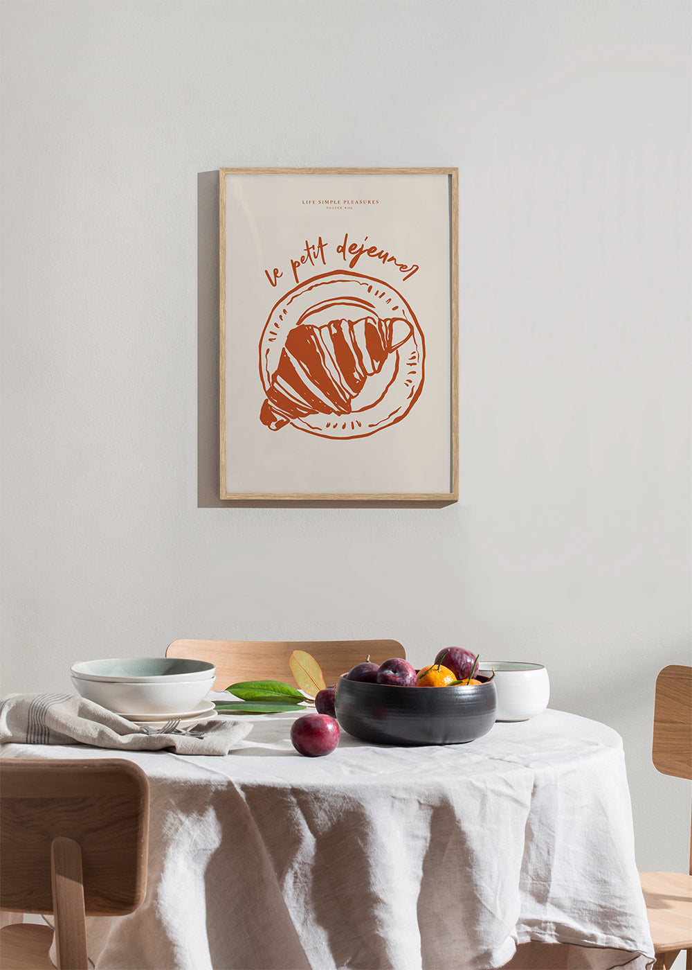 Køkkenkunst croissant illustration terracotta