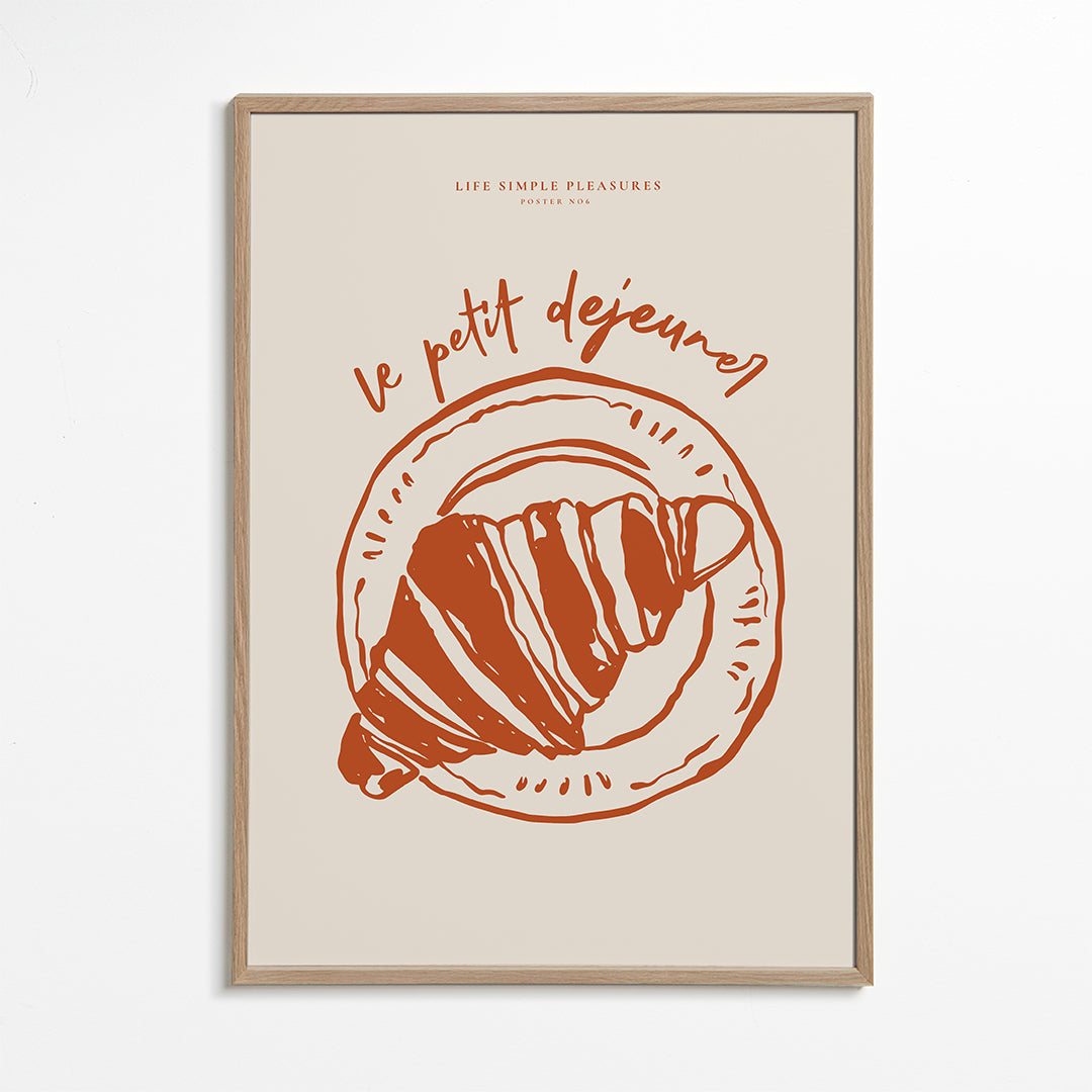 Køkkenkunst croissant illustration terracotta