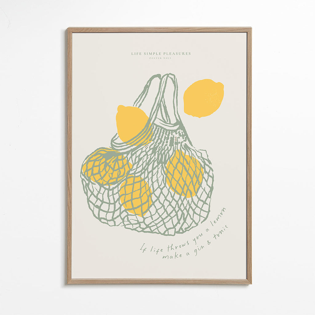 Køkkenkunst med citroner i net