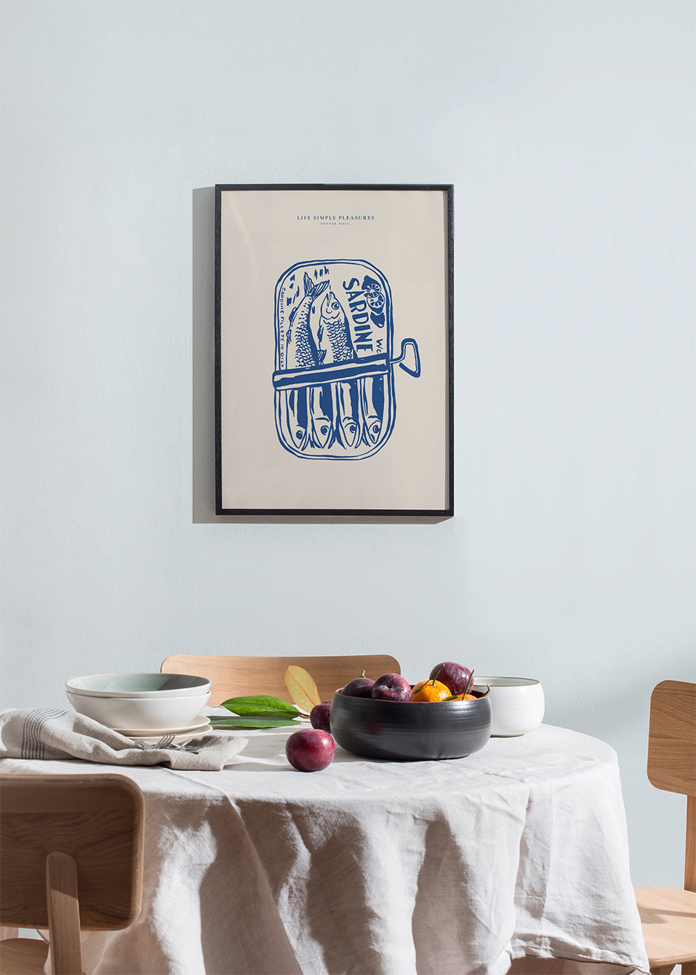 Køkkenkunst Illustrerede sardiner i dåse