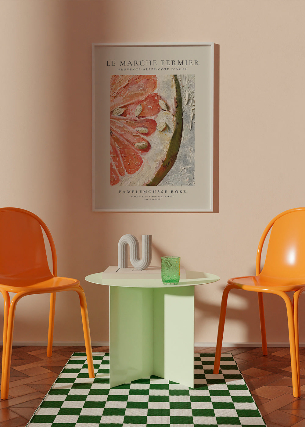 Køkkenkunst: pink grapefrugt i impasto