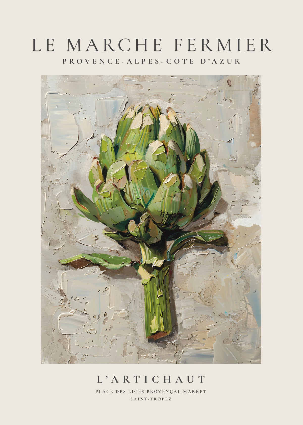 Le marche fermier - L’Artichaut - Unframed art print