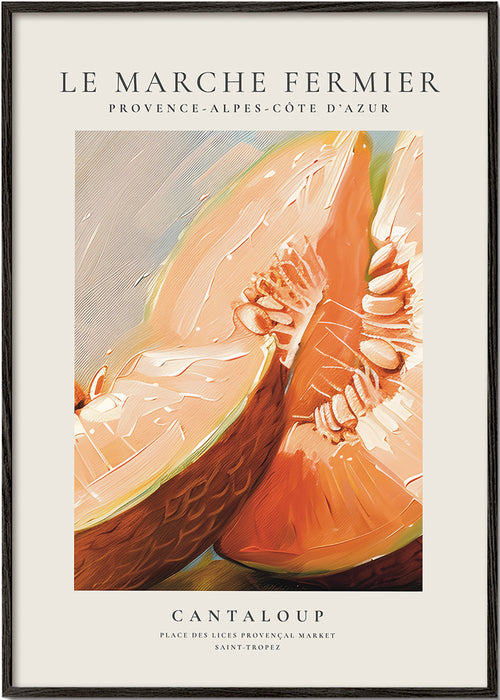 Køkkenkunst: Cantaloup markedsillustration