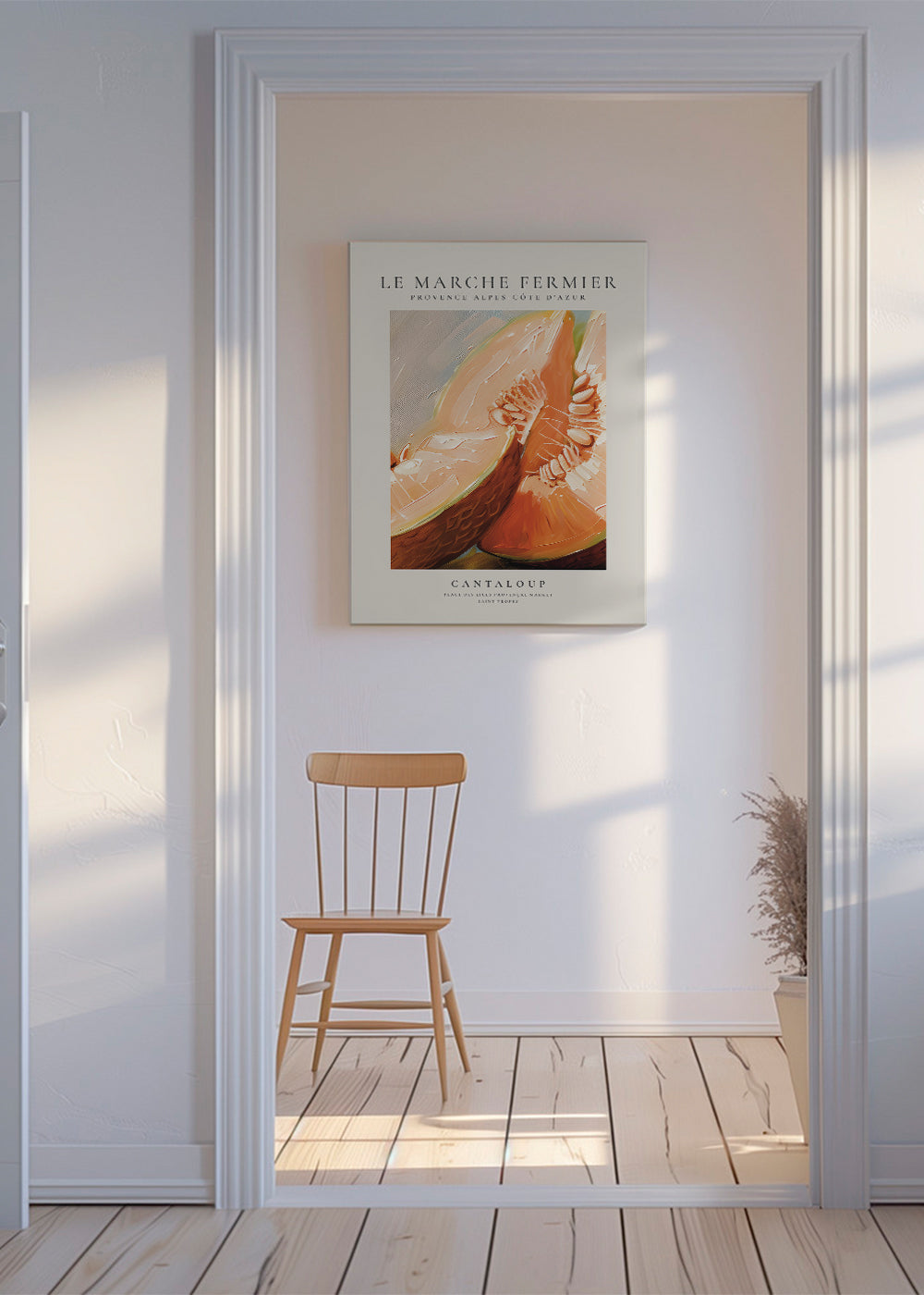 Køkkenkunst: Cantaloup markedsillustration