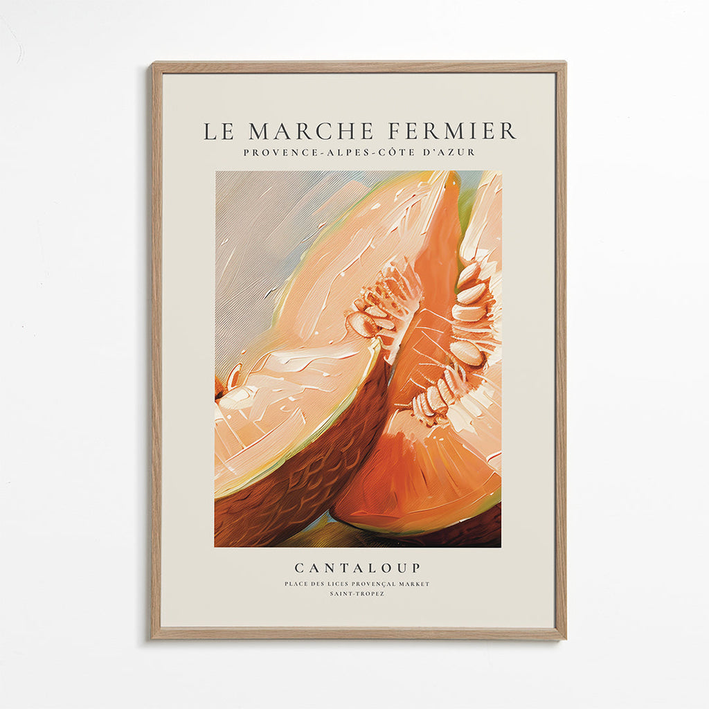 Køkkenkunst: Cantaloup markedsillustration