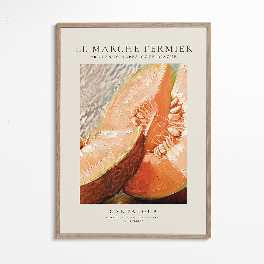 Køkkenkunst: Cantaloup markedsillustration