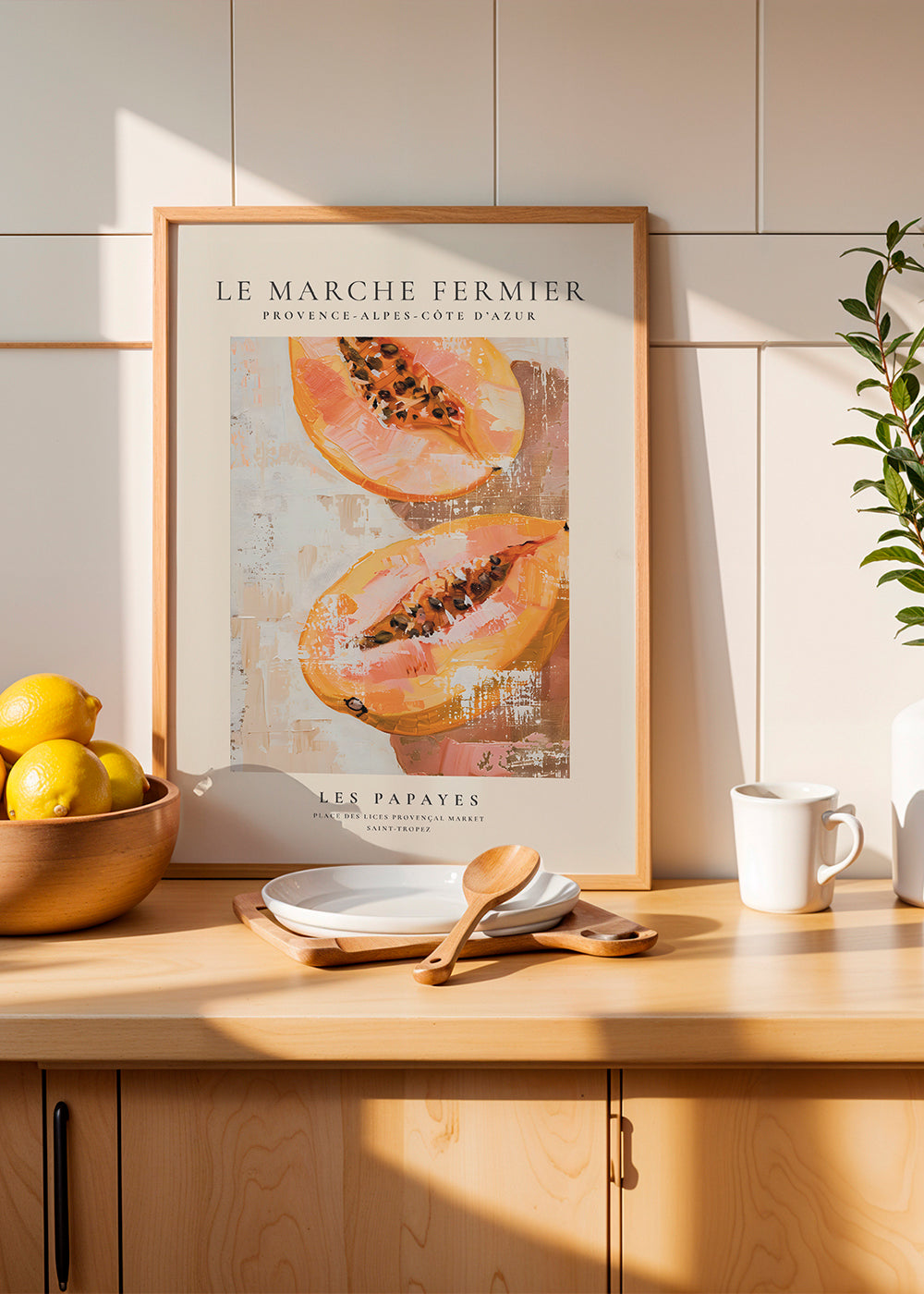 Køkkenkunst Papaya illustration