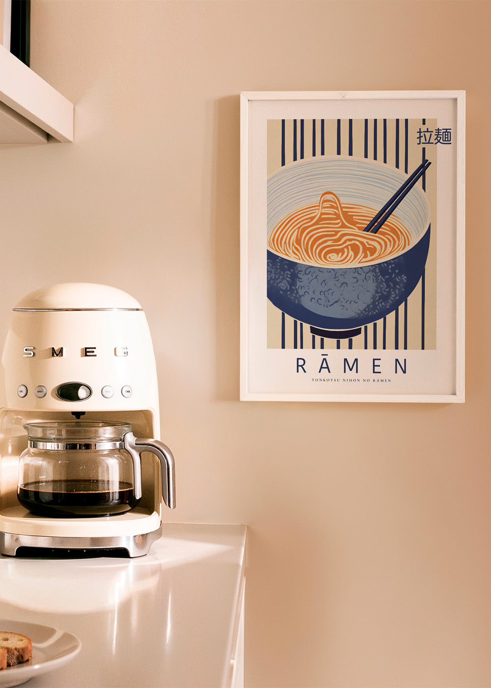 Køkkenkunst Ramen illustration i blå