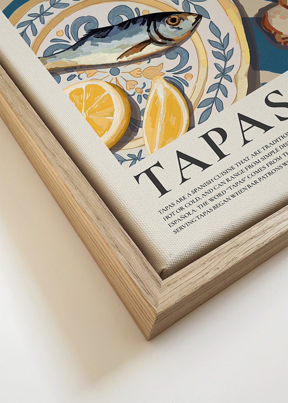 Køkkenkunst: tapas på blå dug