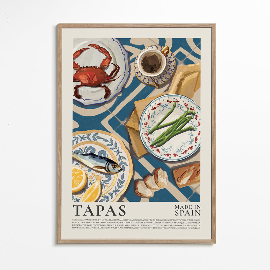 Køkkenkunst: tapas på blå dug