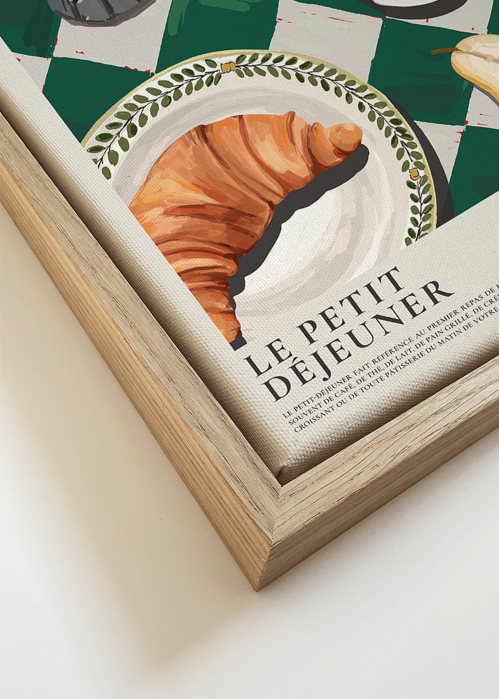 Køkkenkunst morgenmad med croissant og kaffe