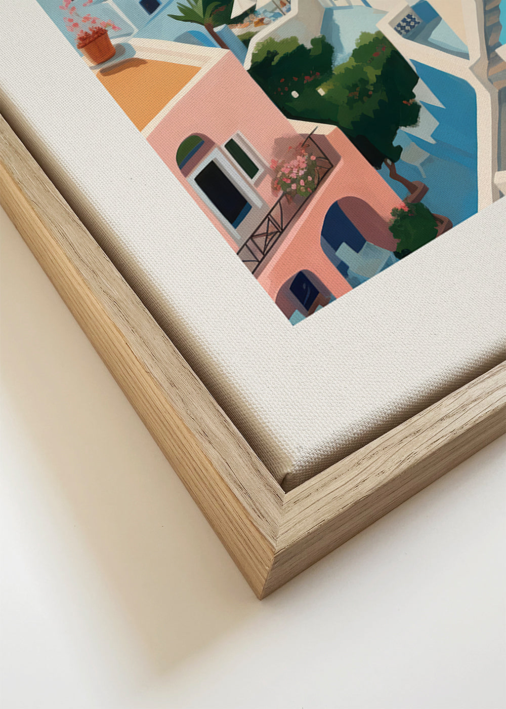 Rejseplakat Santorini kystudsigt