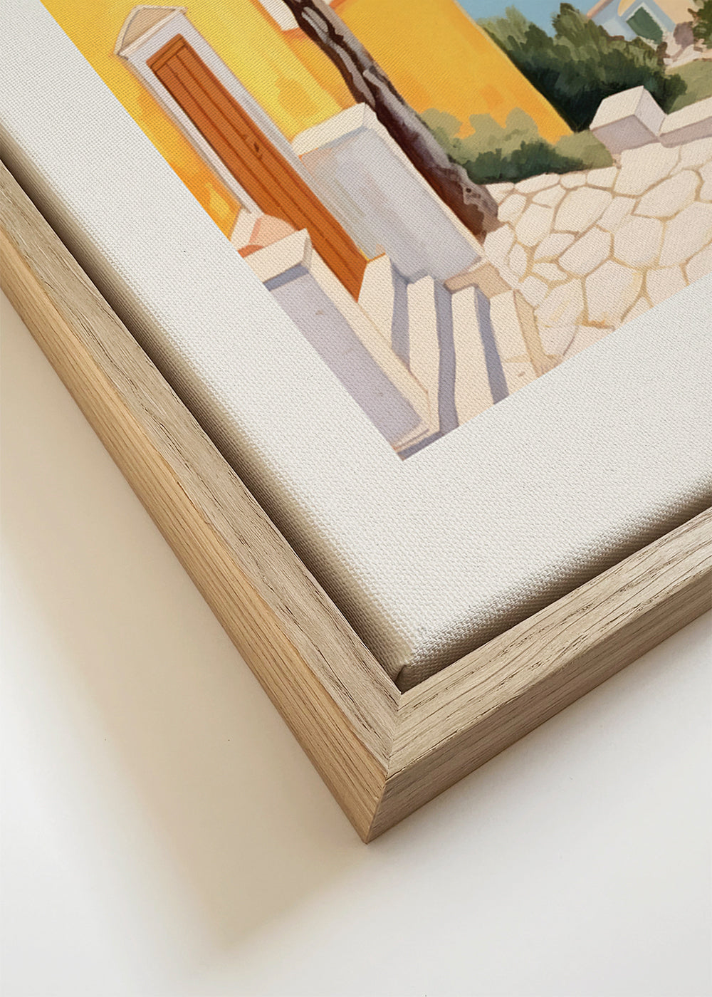 Rejseplakat: Capri-illustration i varme nuancer