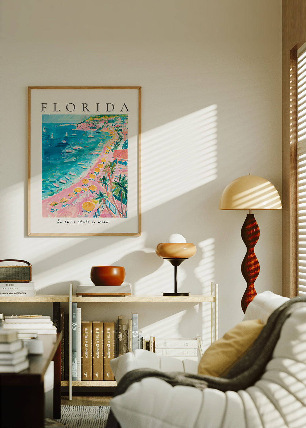 Landskabskunst: Florida strand med palmer
