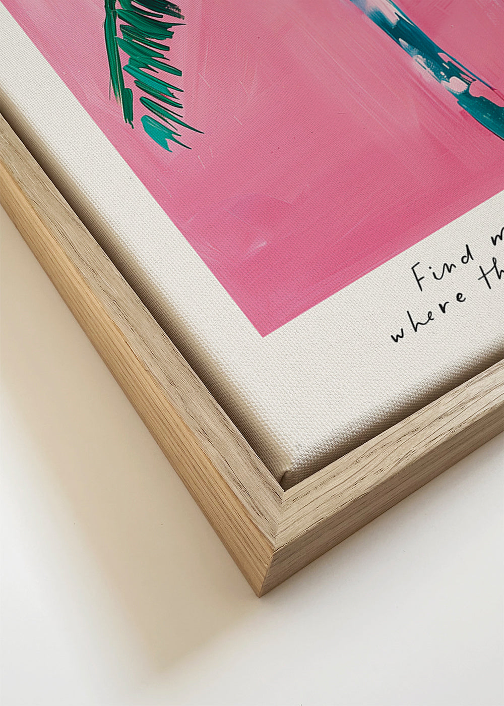Illustration Miami palmer i pink