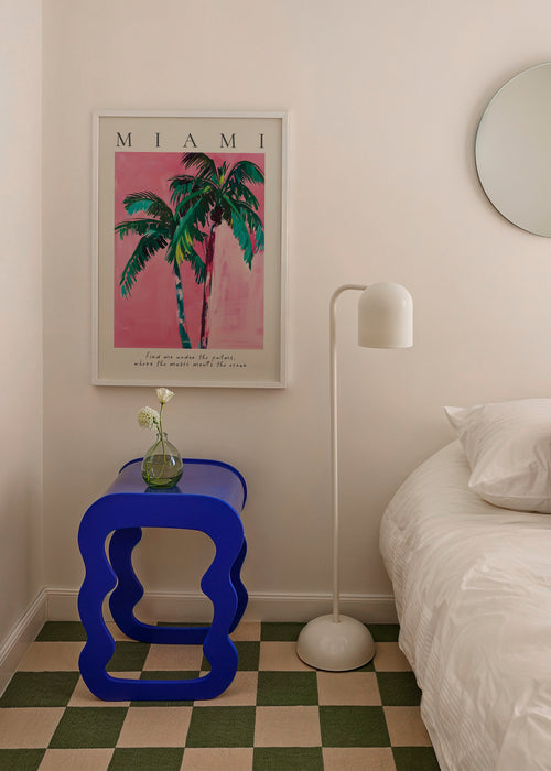 Miami - Framed poster in an interior