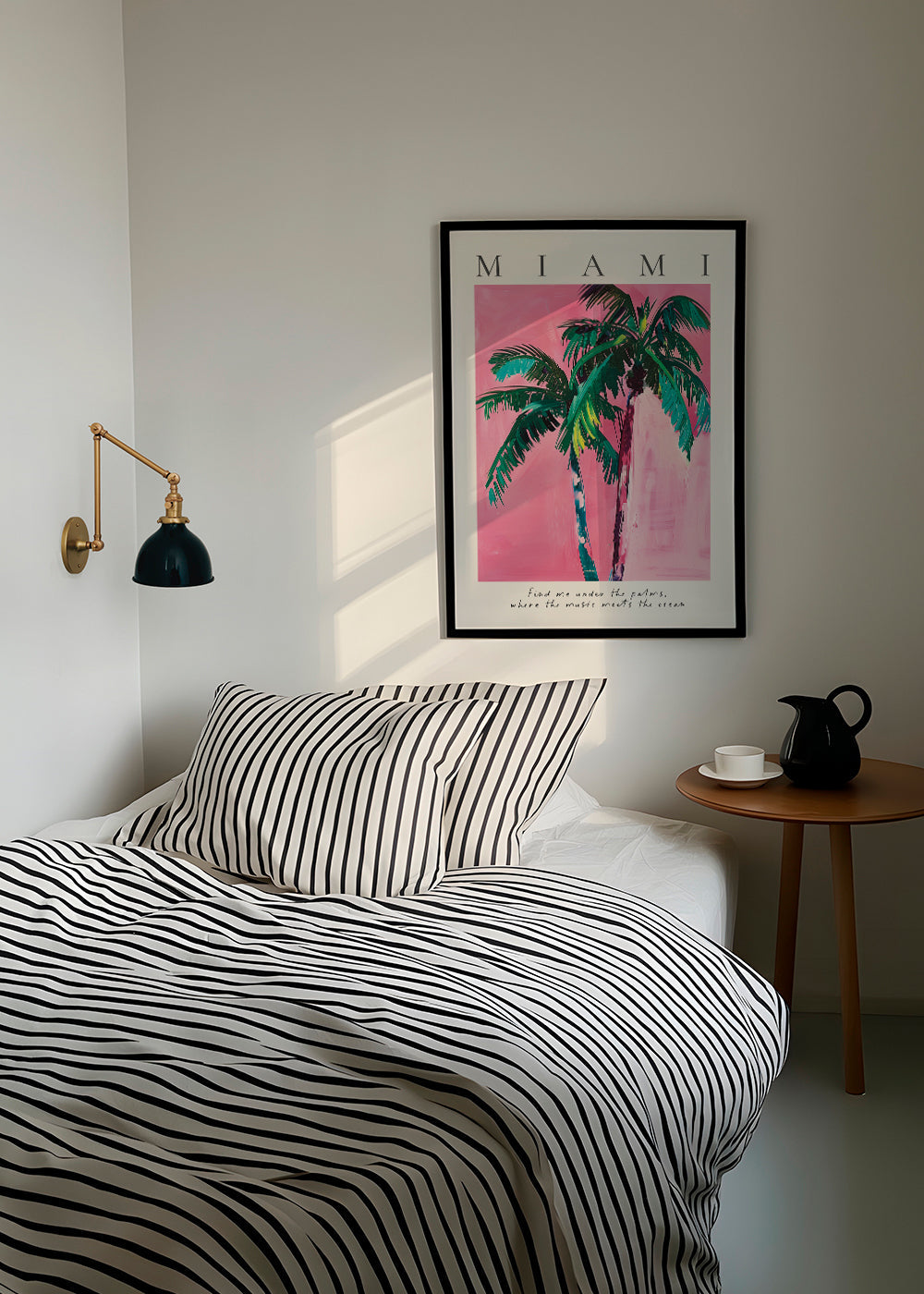 Illustration Miami palmer i pink