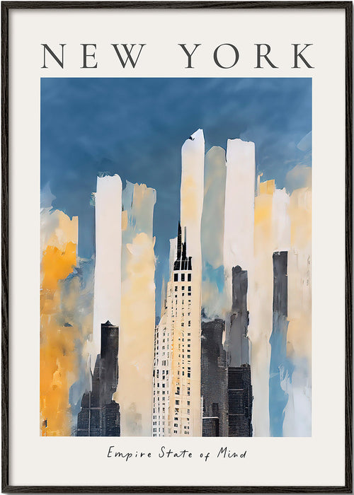 Rejseplakat New York skyline malerisk stil