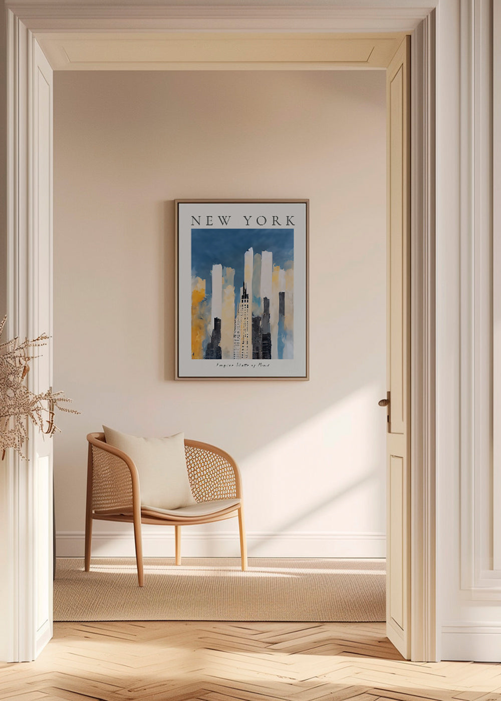 Rejseplakat New York skyline malerisk stil